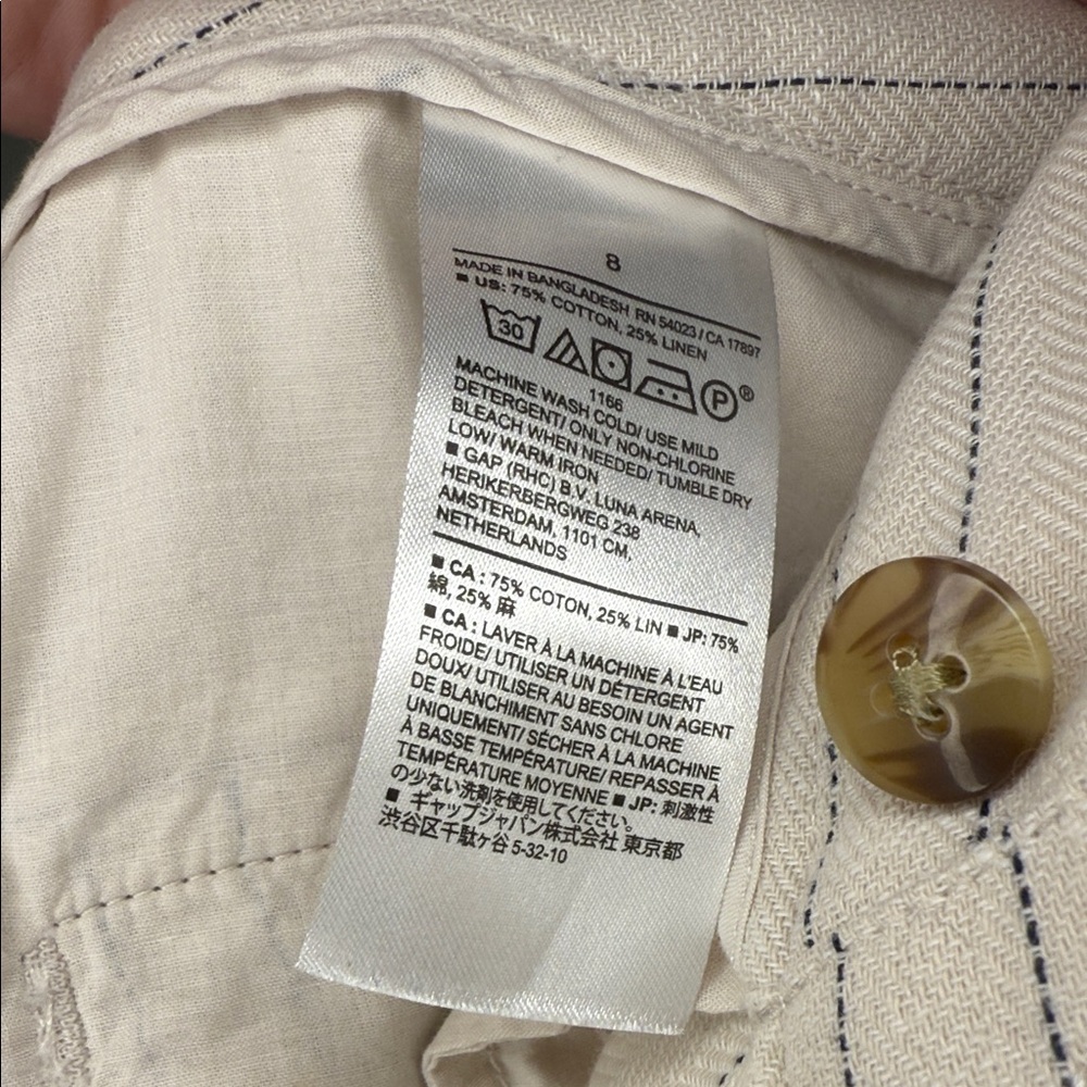 Linen blend cropped pant - Picture 5 of 5